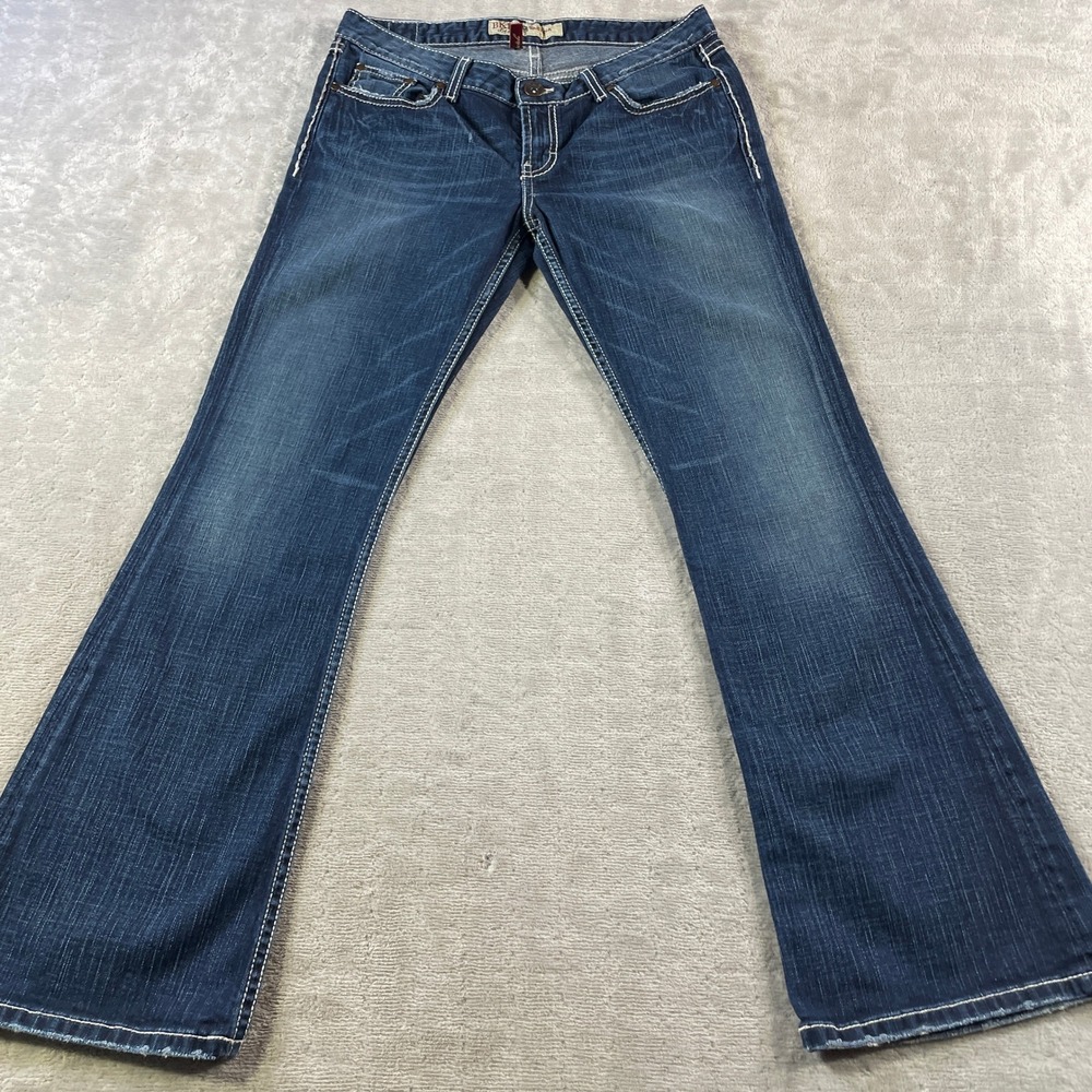BKE Jeans Sabrina Bootcut Womens 31x31 Dark Wash Low Rise Stretch Whiskers